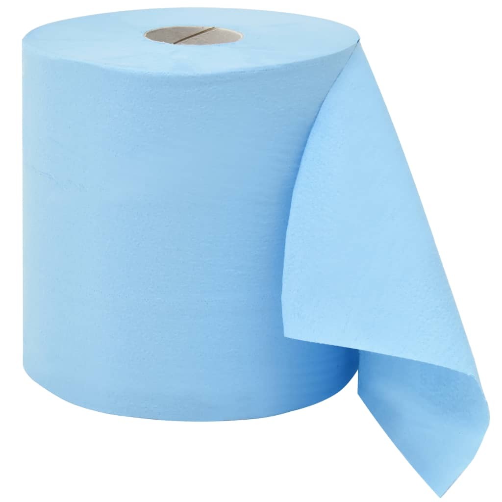 2-Ply Industrial Paper Wiper 2 Rolls 20 cm Blue